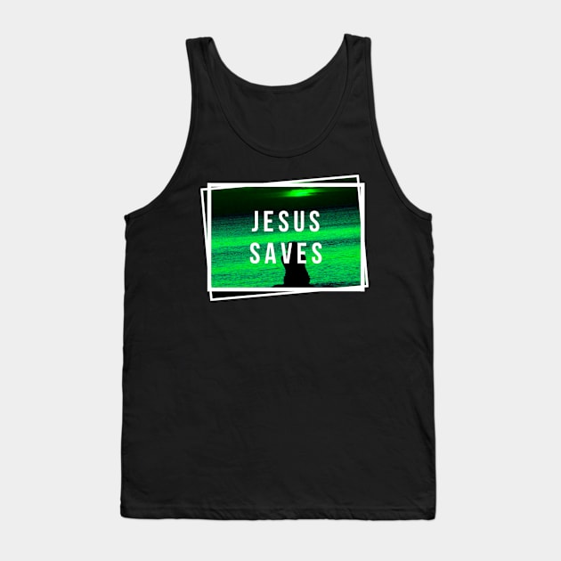 Jesus Saves - Christian Tank Top by ChristianShirtsStudios